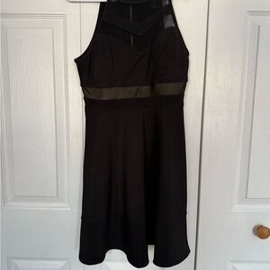 Windsor Black Mesh Detail Mini Dress